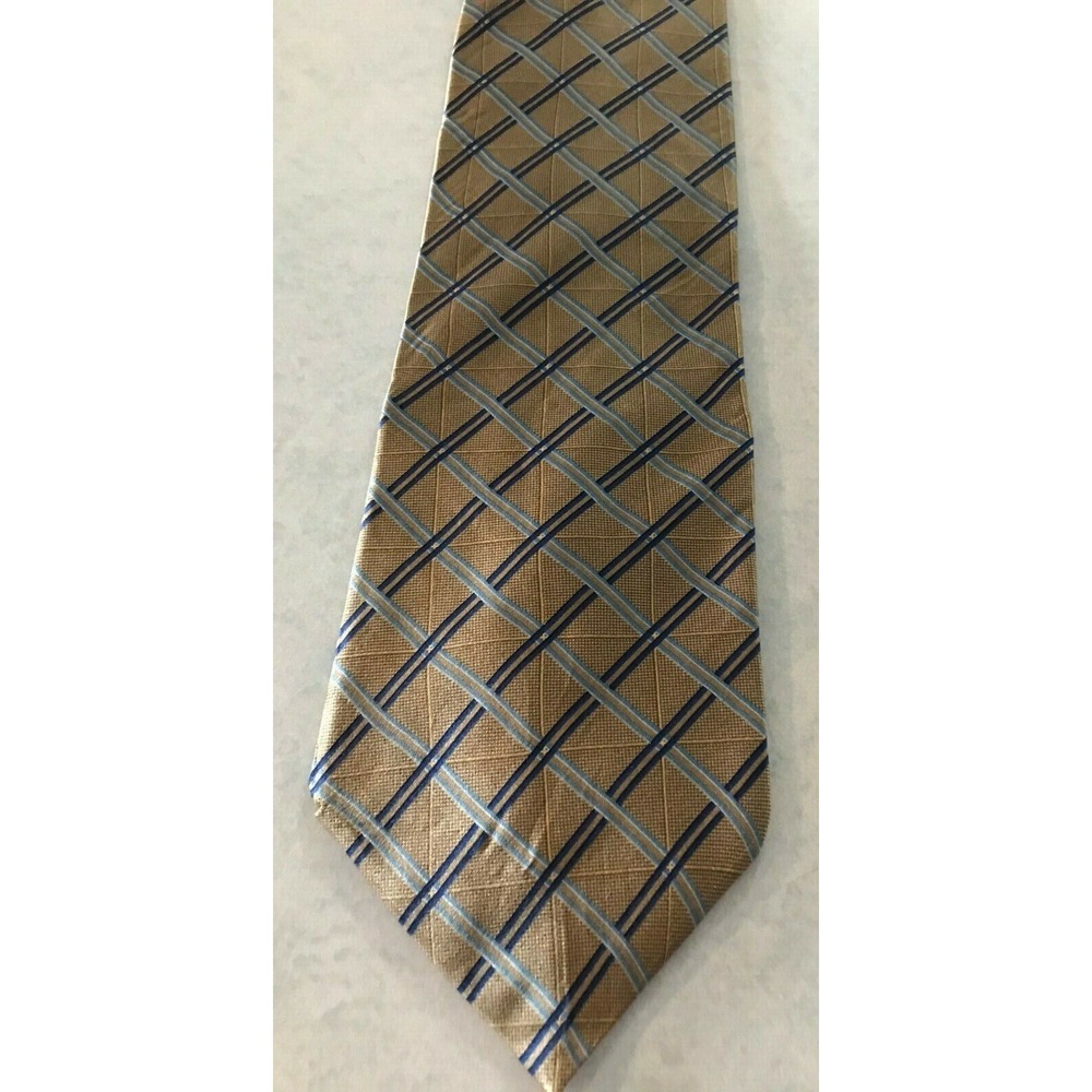 Men's‎ Tie Necktie Nautica Navy Blue Light Blue Brown Geometric Abstract Pattern